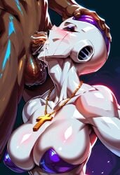 ai_generated alien alien_girl alien_humanoid big_breasts big_penis blowjob civitai dark-skinned_male deep_throat deepthroat dragon_ball dragon_ball_super dragon_ball_z fellatio forced_oral freeza frieza genderswap_(mtf) huge_breasts huge_cock interspecies mature_female milf oral oral_penetration oral_sex rule_63 splashthomson