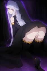 ai_generated all_fours ass ass_focus big_ass big_breasts brown_eyes censored doggy_style_position elf_female huge_ass large_ass loliconking long_hair mosaic_censoring on_knees pussy re:zero_kara_hajimeru_isekai_seikatsu satella_(re:zero) showing_ass showing_pussy suggestive_look white_hair yellow_eyes