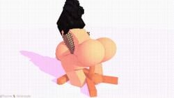 3d animated ass balls big_ass bubble_butt cowgirl_position cubanapple julia_(cubanapple) minecraft size_difference