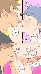 2boys artist_request ass ass_lick blush bubble_ass bubble_butt eona_(artist) erect_penis erection exhibitionism femboy gay gay_sex horny library licking licking_ass male male/male male_only moan moaning saliva tongue tongue_out tonguejob yaoi