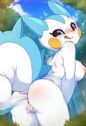 ai_generated anthro anus ass big_ass blush breasts female female_only furry kurogitsu_08 masturbation medium_breasts nipples pachirisu pokémon_(species) pokemon pussy_juice rodent squirrel squirrel_girl sweat tagme tail thick_thighs