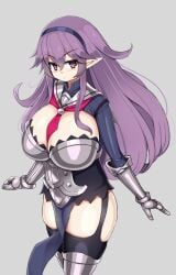 armor_knight_(disgaea) armored_female breasts cleavage disgaea disgaea_d2 female_knight large_breasts nippon_ichi_software sawati