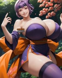 1girls ai_generated ayane_(doa) big_breasts dead_or_alive female_only kw0337 solo solo_female tagme