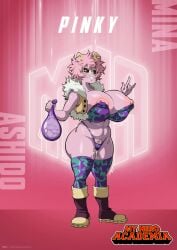 ashido_mina boku_no_hero_academia condom condom_balloon cum_in_pussy dratvan edit hero_outfit_(mha) kunaboto_(style) leaking_cum mina_ashido my_hero_academia official_art pink_hair pink_skin pubic_hair used_condom venus_body yellow_eyes