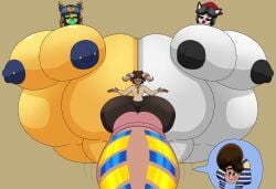 2boys 2girls animal_crossing ankha anthro ass ass_to_ass big_ass big_breasts big_penis blush breasts bubble_butt colossal_ass egyptian_headdress enormous_ass felid feline female femboy gigantic_ass gigantic_breasts gigantic_penis horns huge_ass huge_breasts huge_cock hyper_ass hyper_breasts hyper_penis jewelry justin_(user3345) large_ass large_breasts large_penis looking_at_penis makeup male massive_ass nipple_piercing nipples nude nude_female penis tattoo_on_penis thick_thighs thunder_thighs user3345 wide_hips