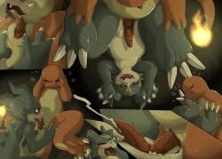 anal anal_fingering animal_genitalia anus ass bandai_namco bedroom_eyes blush blush_lines bodily_fluids charmander claws cum cum_drip cum_in_slit cum_inside cum_on_penis cum_while_penetrated digimon digimon_(species) dripping drooling duo ejaculation embarrassed feet fingering generation_1_pokemon genital_fluids genital_slit genitals happy happy_sex hi_res licking looking_pleasured lying male male/male narrowed_eyes nintendo on_back open_mouth oral penetration penile penis penis_lick pokemon pokemon_(species) presenting presenting_hindquarters presenting_penis qrnrr saliva saliva_string seductive sex sketch_page slit_penetration slit_play spread_slit spreading sweat sweatdrop tongue tongue_out veemon
