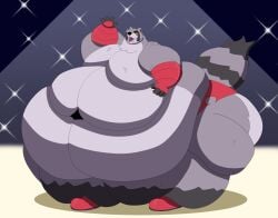 big_ass big_breasts breasts bubble_butt huge_ass male male_only moobs morbidly_obese morbidly_obese_male obese obese_male overweight overweight_male raccoon tagme thehogbog thick_thighs wide_hips