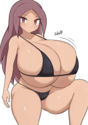 1girls ai_touchi alternate_breast_size big_breasts bikini gigantic_breasts high_resolution highres huge_breasts hyper_breasts jaga334 large_breasts massive_breasts shortstack sideboob simple_background solo_female swimsuit swimwear underboob white_background