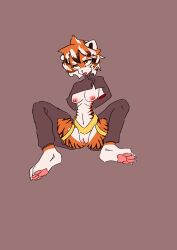 1girls 4_toes absurd_res amputee anthro arknights claws corpse crowskull death disability feet felid female female_death gore hi_res hypergryph mammal nipples pantherine pawpads simple_background solo studio_montagne tiger toe_claws toes tongue tongue_out video_games waai_fu_(arknights)