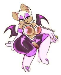 anthro areola balls big_breasts breasts chiropteran clothed clothing digital_media_(artwork) foreskin fupa fur futanari genitals gloves gynomorph hair handwear hi_res intersex makeup mammal membrane_(anatomy) membranous_wings navel nipples penis pubes rouge_the_bat sega smile smuttysquid solo sonic_(series) sonic_the_hedgehog_(series) translucent translucent_clothing video_games wings