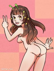 alien alien_girl ass b4rrierfield big_nipples completely_naked completely_nude completely_nude_female hand_on_own_waist hispanic_virtual_youtuber indie_virtual_youtuber landing_strip looking_at_viewer looking_back mimibits nude nude_female oblivious open_mouth peace_sign pubic_hair sea stars swimsuit thighs twitch twitter virtual_youtuber youtube youtube_hispanic youtuber