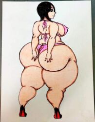 ass big_breasts bikini bikini_bottom bikini_top bubble_butt fortnite fortnite:_save_the_world grabbing_own_ass huge_ass looking_at_viewer looking_back_at_viewer machinist_mina massive_ass massive_butt spread_ass tagme