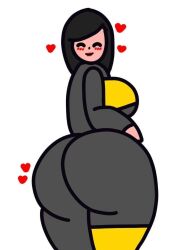 ass blushing bubble_butt clothed clothed_female clothing fortnite fortnite:_save_the_world heart huge_ass huge_butt looking_at_viewer looking_back machinist_mina smile smiling tagme thick_thighs