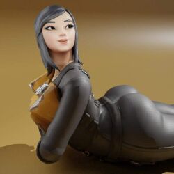 ass clothed clothed_female clothing fortnite fortnite:_save_the_world huge_ass huge_butt laying_down looking_up machinist_mina massive_ass massive_butt tagme