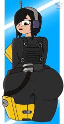 ass big_ass bubble_butt clothed clothed_female clothing fortnite fortnite:_save_the_world headphones huge_ass looking_at_viewer looking_back looking_down_at_self machinist_mina tagme thick_ass xner0