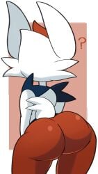 1other ? ambiguous_gender anthro ass big_ass bubble_butt bunny cinderace faceless faceless_ambiguous huge_ass lagomorph lagomorph_humanoid pokémon_(species) pokemon pokemon_ss question_mark rabbit rabbit_humanoid rear_view simple_background solo tagme vilepluff