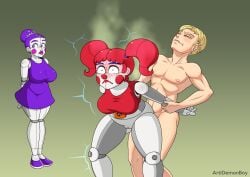 artidemonboy baby_(fnafsl) ballora ballora_(fnafsl) circus_baby circus_baby_(fnaf) fart fart_cloud fart_fetish five_nights_at_freddy's from_behind muscular_male sex sister_location