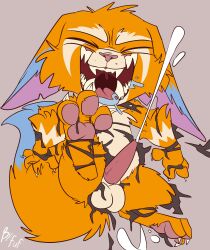 anthro balls clothing ejaculation fuf genitals gnar hands-free hi_res league_of_legends male male_only penis riot_games solo spontaneous_ejaculation torn_clothing video_games yordle