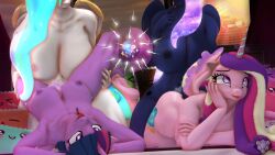 2022 2futas 2girls 3d absurdres alicorn anthro anthro_on_anthro athletic_female barefoot breasts equid equine faceless_character faceless_futanari female friendship_is_magic furry futa_on_female futanari hasbro highres horn impregnation large_breasts mammal moaning muscular_female muscular_futanari my_little_pony naughty_cube naughty_face nude orgasm ovum princess_cadance_(mlp) princess_celestia_(mlp) princess_luna_(mlp) rough_sex screaming seductive_look seductive_smile sex smile stomach_bulge tongue tongue_out twilight_sparkle_(mlp) wings