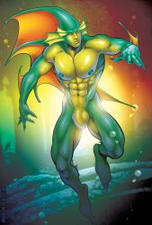 1boy 1male abs anthro darkstalkers male male_focus male_only muscles muscular muscular_male nude patrick_fillion pecs rikuo solo