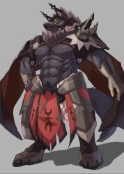 abs anthro anthro_male anthro_only armor armored_boots armored_gloves bara biceps black_fur bodybuilder broad_shoulders cape clothed cygames daddy dilf furry furry_male furry_only hands_behind_head humanoid kemono large_feet loincloth male male_only manly murimurri670 muscular muscular_anthro muscular_arms muscular_male on_knees pecs rolf_(world_flipper) thick_legs thick_thighs uncle wolf wolf_ears wolf_humanoid wolf_man wolf_tail world_flipper zaddy