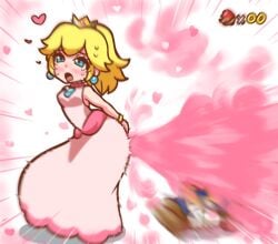 1boy 1girls ahe_gao ass_on_face fart fart_fetish farting_in_face funny male mario mario_(series) princess_peach super_mario_sunshine