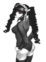 ass behind_view breasts celestia_ludenberg danganronpa danganronpa:_trigger_happy_havoc danganronpa_1 dudeunderscore female_only skimpy_clothes straight_hair