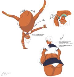african african_female ass belly big_ass big_belly big_breasts breasts burp burping capcom clothing dark-skinned_female dark_skin dragonatedz elena_(street_fighter) female female_only large_breasts panties post-vore same_size_vore school_uniform sequence short_hair skirt stomach_noises street_fighter thick_thighs vore weight_gain white_hair wide_hips