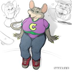 1:1 absurd_res anthro band1tnsfw big_breasts bottomwear breasts chuck_e_cheese chuck_e_cheese_(franchise) clothing denim denim_clothing digital_drawing_(artwork) digital_media_(artwork) female five_nights_at_freddy's footwear freddy_(fnaf) full-length_portrait gesture hi_res jeans jerry_mouse lips long_nails looking_at_viewer mammal mascot metro-goldwyn-mayer mouse mtf_crossgender murid murine ok_sign overweight pants portrait rat rodent rule_63 scottgames shirt shoes sitting skate_park skateboard sneakers solo t-shirt thick_bottom_lip thick_thighs tom_and_jerry topwear video_games wide_hips