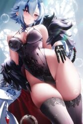 arlecchino_(genshin_impact) fantongjun genshin_impact half_gloves sioconsole1 stockings thick_thighs