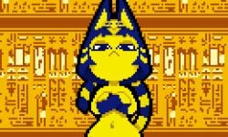 animal_crossing ankha ankha_(animal_crossing) ankha_ride_(minus8) artist_request nintendo pixel pixel_art pixelated source_request year_request