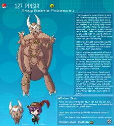 creature_index english_text hi_res kinkymation nintendo page_127 page_number pinsir pokémon_(species) pokemon pokemon-girl_encyclopedia pokemorph pokemusu profile tagme text_box