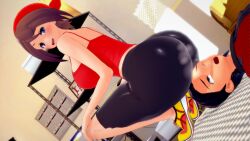 ass_on_face big_ass big_breasts brendan_(pokemon) brendan_(pokemon_oras) facesitting fetish koikatsu may_(pokemon) may_(pokemon_oras) pokegirl pokemon pokemon_oras slave ポケモンコキ