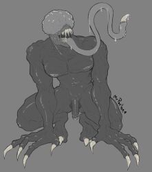 1monster balls claws creature dick fangs humanoid licker long_tongue male male_only monster mrparlon resident_evil resident_evil_2 saliva solo tongue very_long_tongue