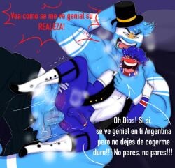 2boys anal anal_sex argentina_(countryhumans) blush countryhumans male male_only melix214 no_pupils spanish_text text united_kingdom_(countryhumans) white_eyes yaoi