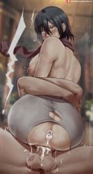 1boy 1girls 2022 after_anal ahe_gao anus areolae arms_around_waist asian asian_female ass attack_on_titan back back_view balls big_breasts black_eyes black_hair blush blushing breasts cowgirl_position cum cum_in_ass cum_in_pussy cum_inside erect_nipples fat_ass female female_focus female_on_top female_penetrated gaping_anus heart hi_res huge_ass huge_cock kiss_mark large_areolae large_breasts lipstick lipstick_mark lipstick_on_balls male male/female male_penetrating male_penetrating_female mikasa_ackerman nipples penetration penile penile_penetration penis penis_in_pussy riding riding_penis ripped_clothing scarf sex shexyo shingeki_no_kyojin short_black_hair short_hair straight straight_sex thick_cum toned_female topless torn_clothes vaginal vaginal_penetration vaginal_sex