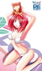 arms_up bikini kamigishi_akari kuma swimsuit to_heart to_heart_(series)