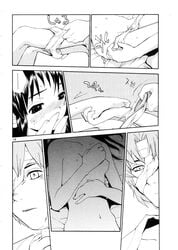 comic manga monochrome nude onda_aka panties panty_pull rec underwear