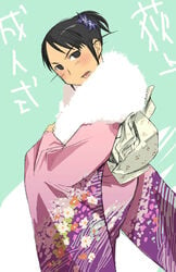 clothing genshiken japanese_clothes kimono ogiue_chika solo