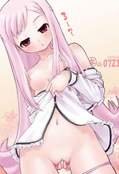 1girls blush breasts clothing female kei_jiei lucy_maria_misora pussy small_breasts solo to_heart_(series) to_heart_2