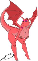 alpha_channel dragon dragon_(shrek) dragoness dreamworks female for_sticker_use nipples pink png roary scalie shrek_(series) solo sticker_template transparent_background transparent_png