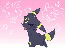 ambiguous_gender animated anus cute eeveelution fur furry_ears furry_tail loop nintendo pokemon shin_(artist) tail umbreon underwear