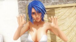 aqua_(kingdom_hearts) blue_eyes blue_hair cherryboy finger_claws kingdom_hearts matching_hair/eyes smile solo_female