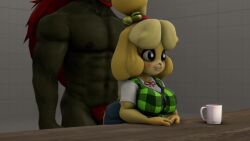 1boy 1boy1girl 1girls 3d 3d_animation animal_crossing animated clothed_female_nude_male company_connection crossover dog dog_tail female furry ganondorf ganondorf_(hyrule_warriors) green_skin hyrule_warriors isabelle_(animal_crossing) nintendo no_sound nude_female nude_male sex_from_behind sfm_default_map size_difference source_filmmaker source_request super_smash_bros. the_legend_of_zelda unknow3369 video year_request