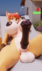 2026 3:5 3d_(artwork) absurd_res animal_genitalia animal_penis anthro areola balls big_balls big_breasts big_penis blurred_background blurred_character breasts canid canine depth_of_field digital_media_(artwork) equine_genitalia equine_penis erection flared_penis fox genital_focus genitals glistening glistening_areola glistening_genitalia glistening_nipples glistening_penis gynomorph gynomorph_anthro hi_res huge_penis intersex intersex_anthro looking_at_viewer lying mammal marti_dumont medial_ring navel nipples nude_anthro nude_gynomorph on_back penis penis_focus red_fox solo spread_legs spreading ted_jones_(artist) true_fox urethra white_balls white_breasts