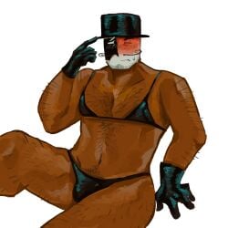 artful_(die_of_death) bikini die_of_death_(roblox) dilf male/male pathetic_male roblox sexy_body sexy_male sexy_pose suggestive_look suggestive_posing thick_thighs