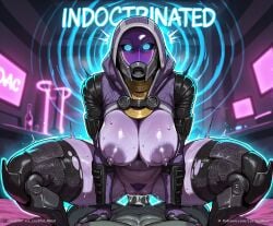 1boy 1girl abs ai_generated alien alien_girl big_breasts black_sclera blue_eyes brainwashed breasts colored_nipples colored_skin corruption cowgirl_position cum cum_in_pussy cum_overflow curvy curvy_figure dark_nipples english_text female_pubic_hair girl_on_top glowing glowing_eyes grey_skin hetero hood hood_up hypnosis interspecies large_breasts looking_at_viewer lustful_mind mask mass_effect mind_control muscular neon_lights nipples penis pov pubic_hair purple_skin pussy sex solo_focus spiral_eyes spread_legs squatting_cowgirl_position straddling sweat tagme tali'zorah_nar_rayya tech_control text thick_thighs thighhighs thighs torn_clothes torn_thighhighs uncensored vaginal veins voluptuous voluptuous_female