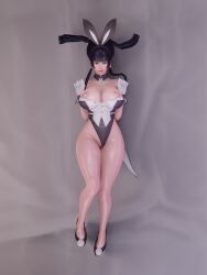 3d big_breasts black_hair body_pillow dakimakura dead_or_alive dead_or_alive_5 keyd10iori nyotengu