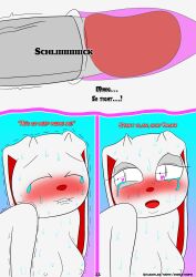 2spot_studio anal anal_penetration animate_inanimate anthro bite biting_lip biting_own_lip bloody_bunny bloody_bunny_(series) blush bodily_fluids breasts buckteeth comic dialogue digital_media_(artwork) doll duo english_text erection female female_penetrated floppy_ears fur genitals grey_body hank_j._wimbleton heart_eyes heart_symbol hi_res horn inner_monologue lagomorph leporid living_doll looking_away madness_combat male male/female male_penetrating male_penetrating_female mammal nipples nude open_mouth otakon_(artist) penetration penile penile_penetration penis penis_in_ass rabbit red_inner_ear red_nose self_bite sex shaking solo_focus spread_legs spreading sweat tears tears_of_pleasure teeth teeth_showing text thinking tongue trembling vaginal vaginal_penetration vein veiny_penis vulva white_body white_fur white_nipples