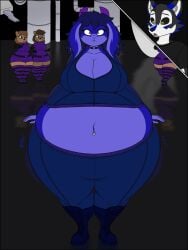 big_breasts blueberry_inflation breasts cleavage female furry huge_breasts inflation lj_caffie tagme thick_thighs wide_hips